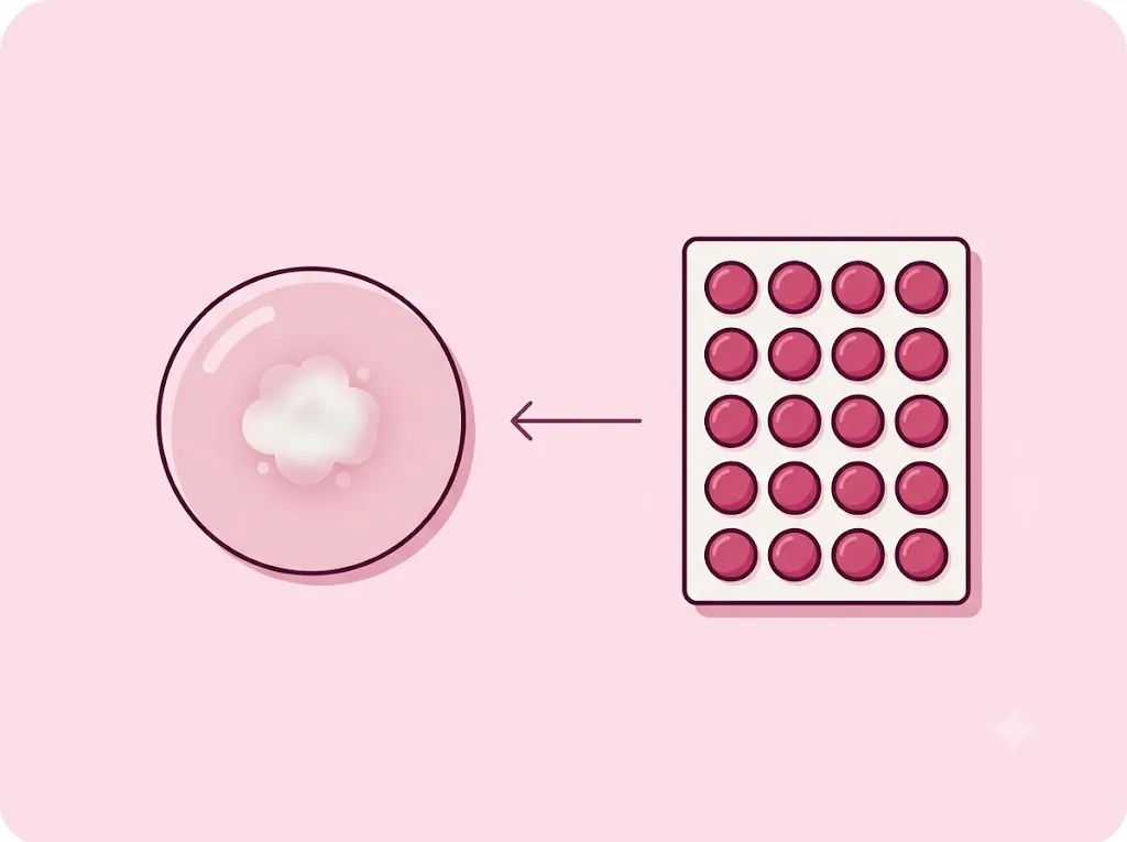Schema in sezione di un cerotto idrocolloide che assorbe i fluidi da brufoli superficiale